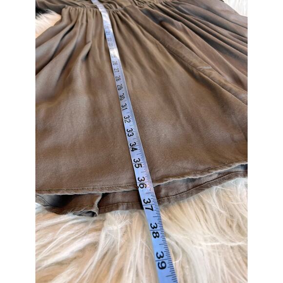 Effortless Anthropologie Maeve Dakota Button-Up Shirt Dress Brown Size X-Small - Picture 11 of 11